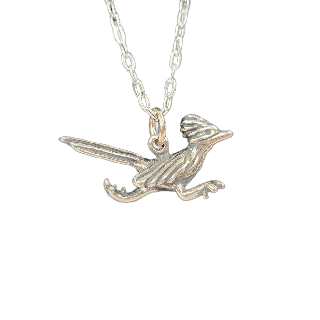 Sterling Silver Roadrunner Pendant Necklace