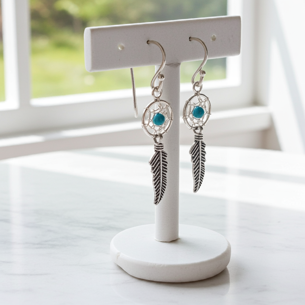 Dreamcatcher Feather Earrings