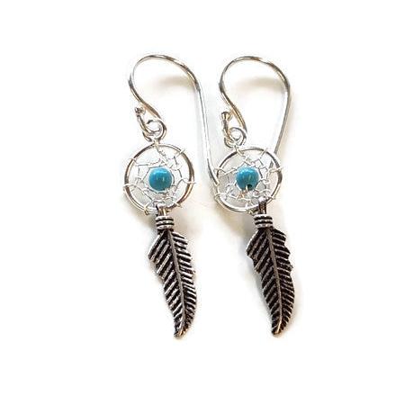 Dreamcatcher Feather Earrings