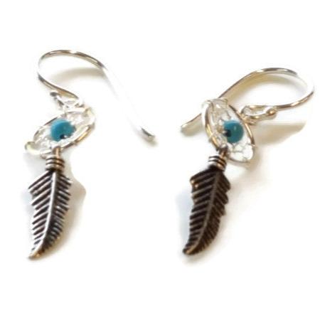 Dreamcatcher Feather Earrings