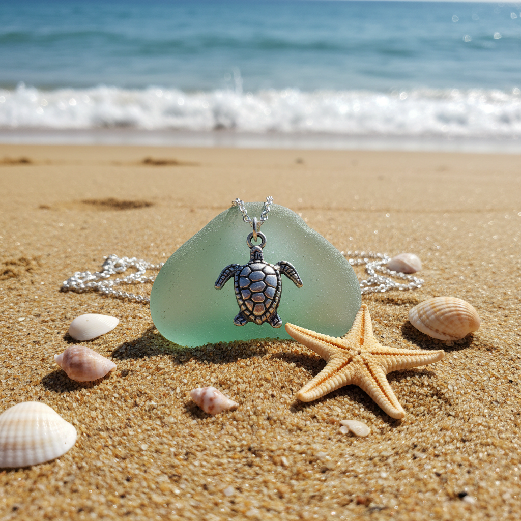 Antique Silver Sea Turtle Necklace – Minimal Coastal Everyday Jewelry