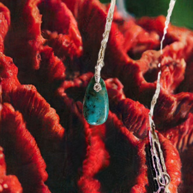 Turquoise Drop Pendant Necklace