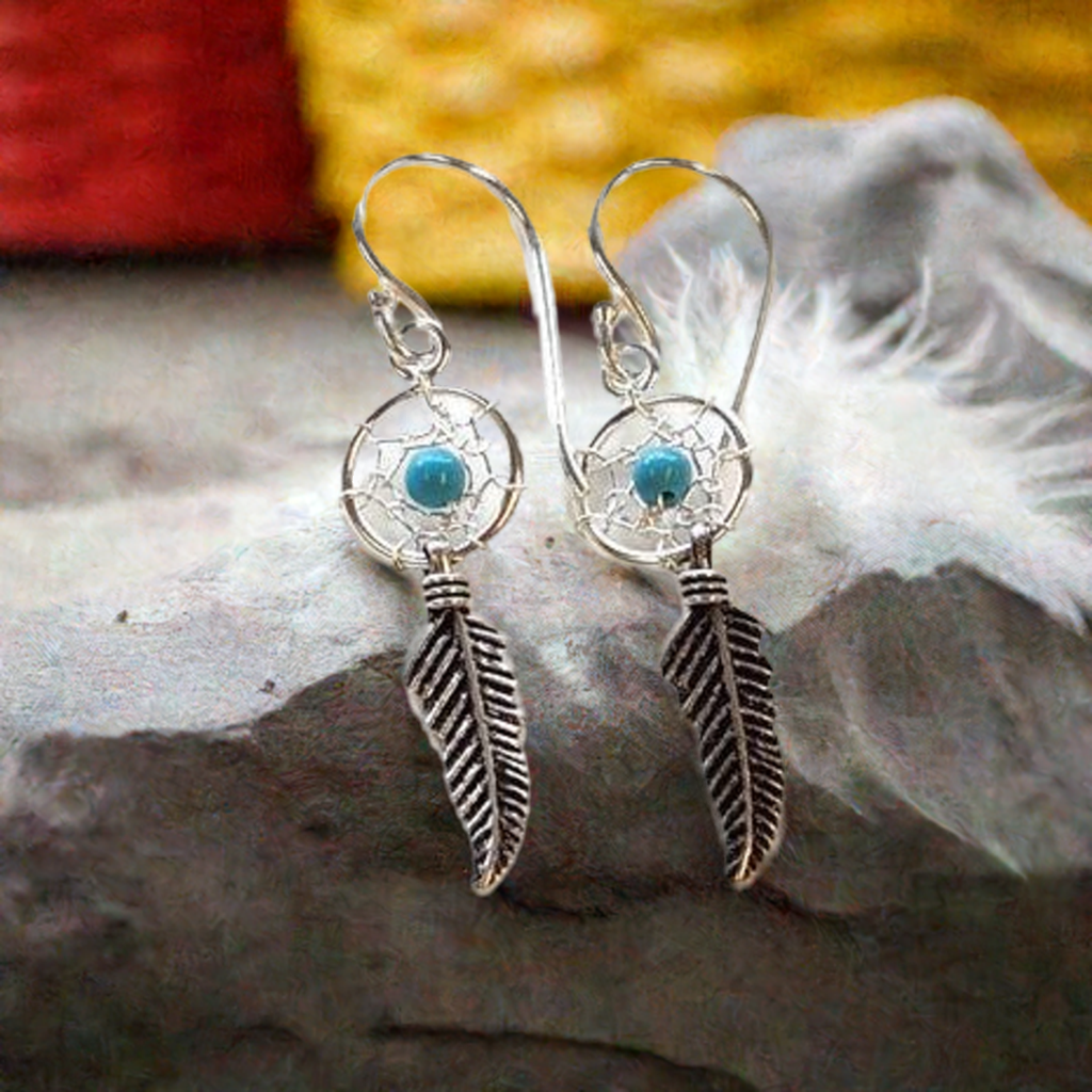 Dreamcatcher Feather Earrings