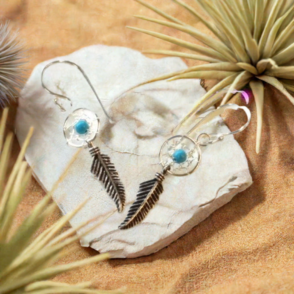 Dreamcatcher Feather Earrings