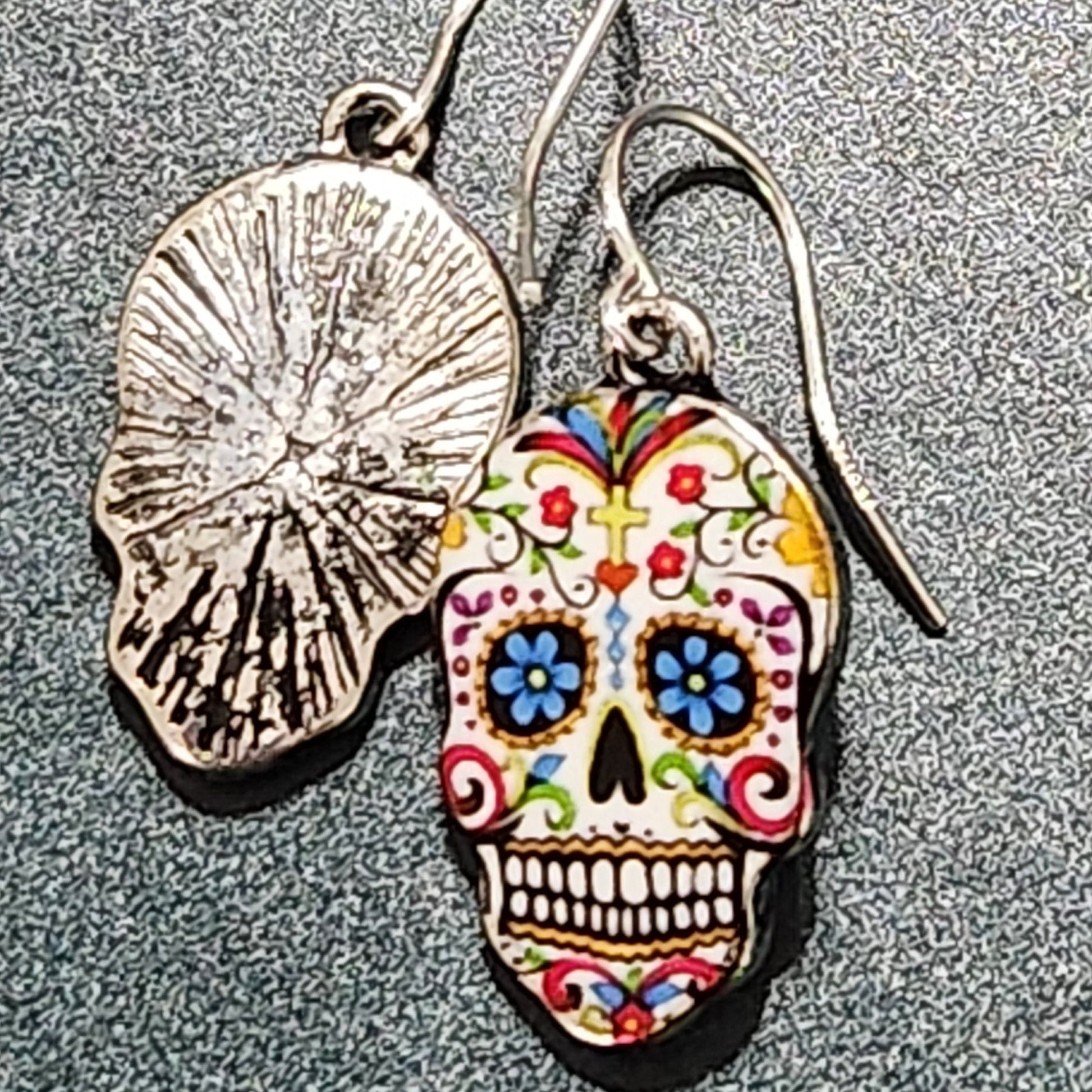 Day Of The Dead Sugar Skull Earrings