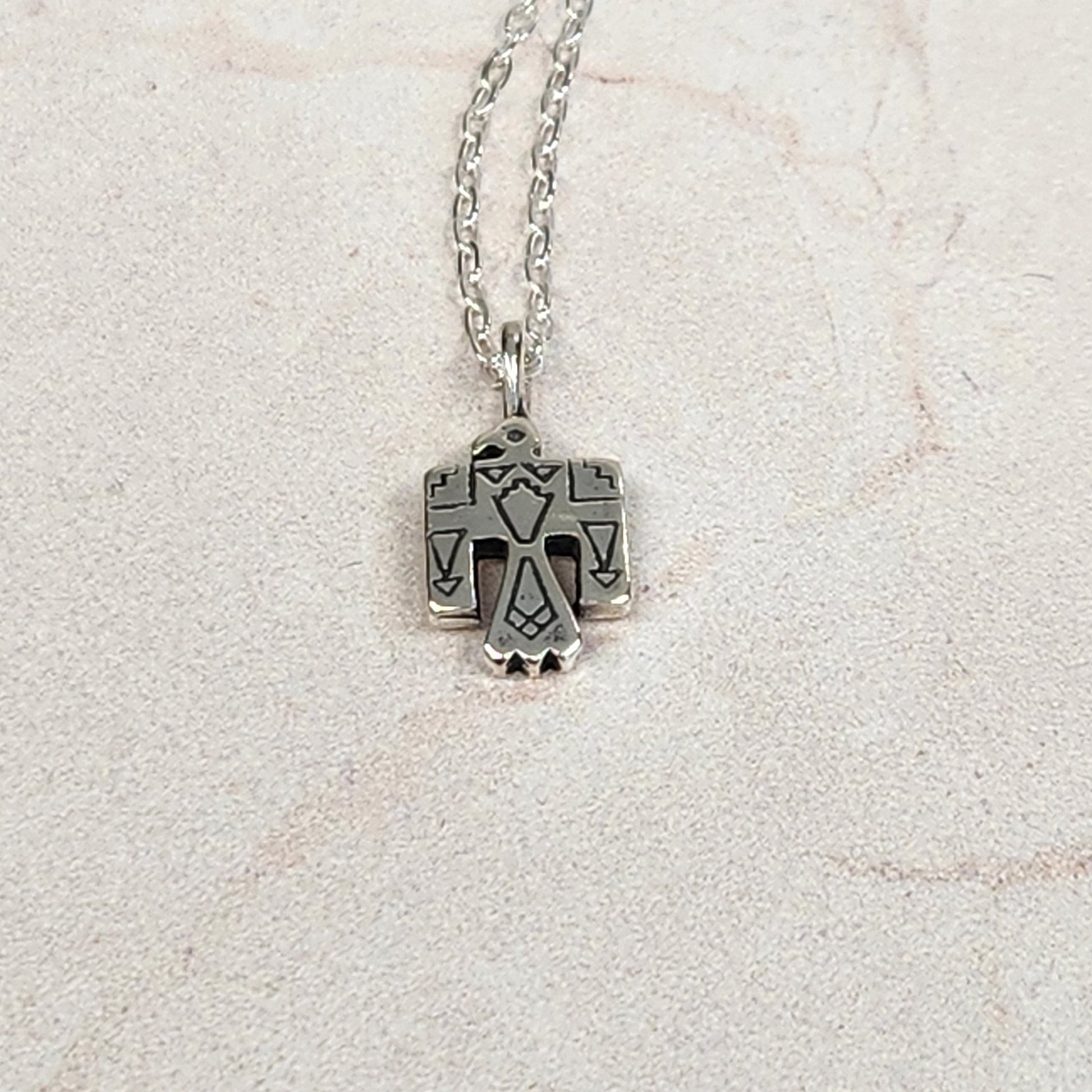 Thunderbird Pendant Necklace, Sterling Silver, Southwest Necklace, Western Necklace, Western Jewelry, Native American Bird Necklace