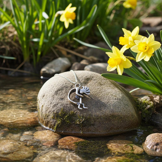 3D Sterling Silver Kokopelli Pendant Necklace - Southwest traditional Symbol