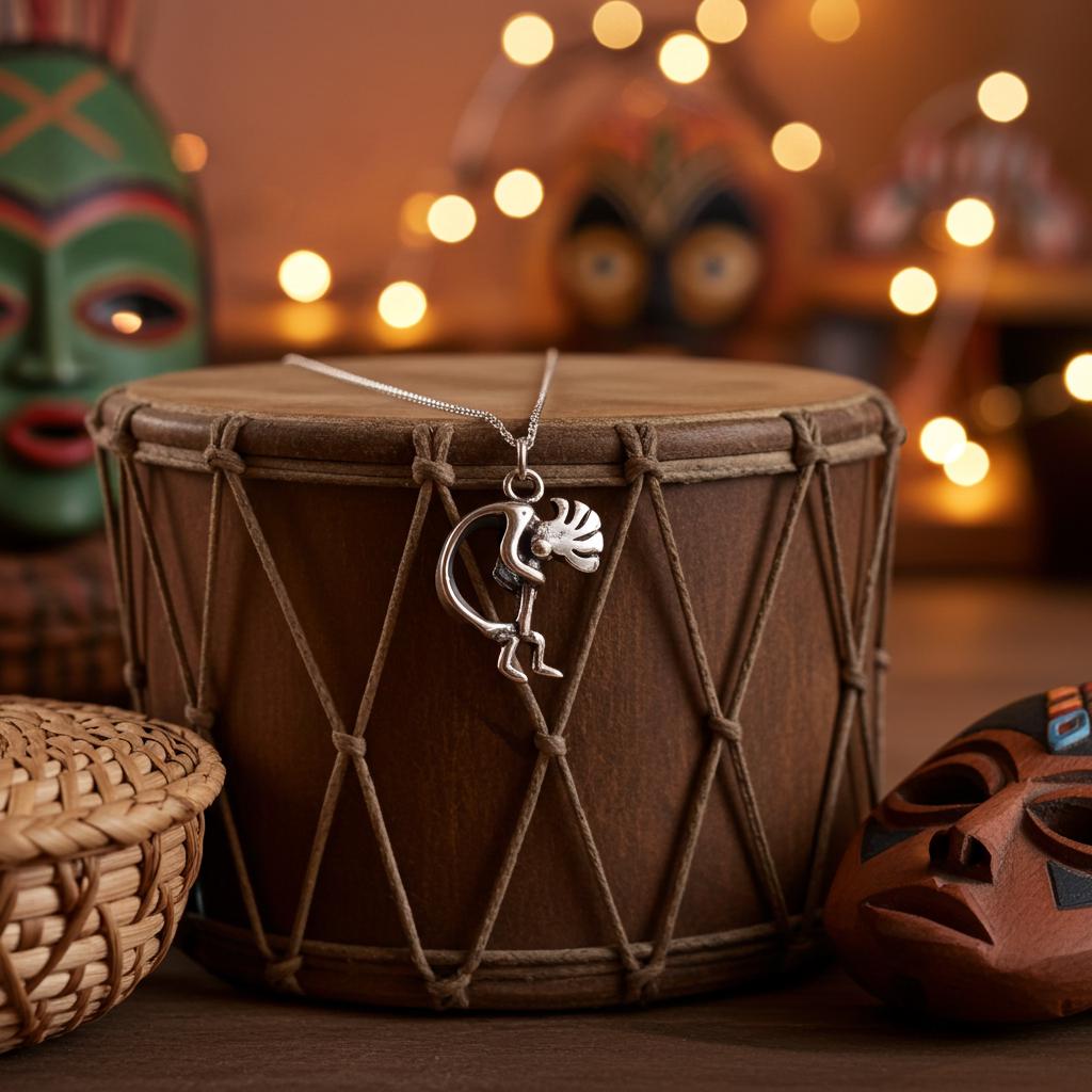 Sterling Silver Kokopelli Necklace - 3D Southwest Pendant - Native American Inspired Jewelry