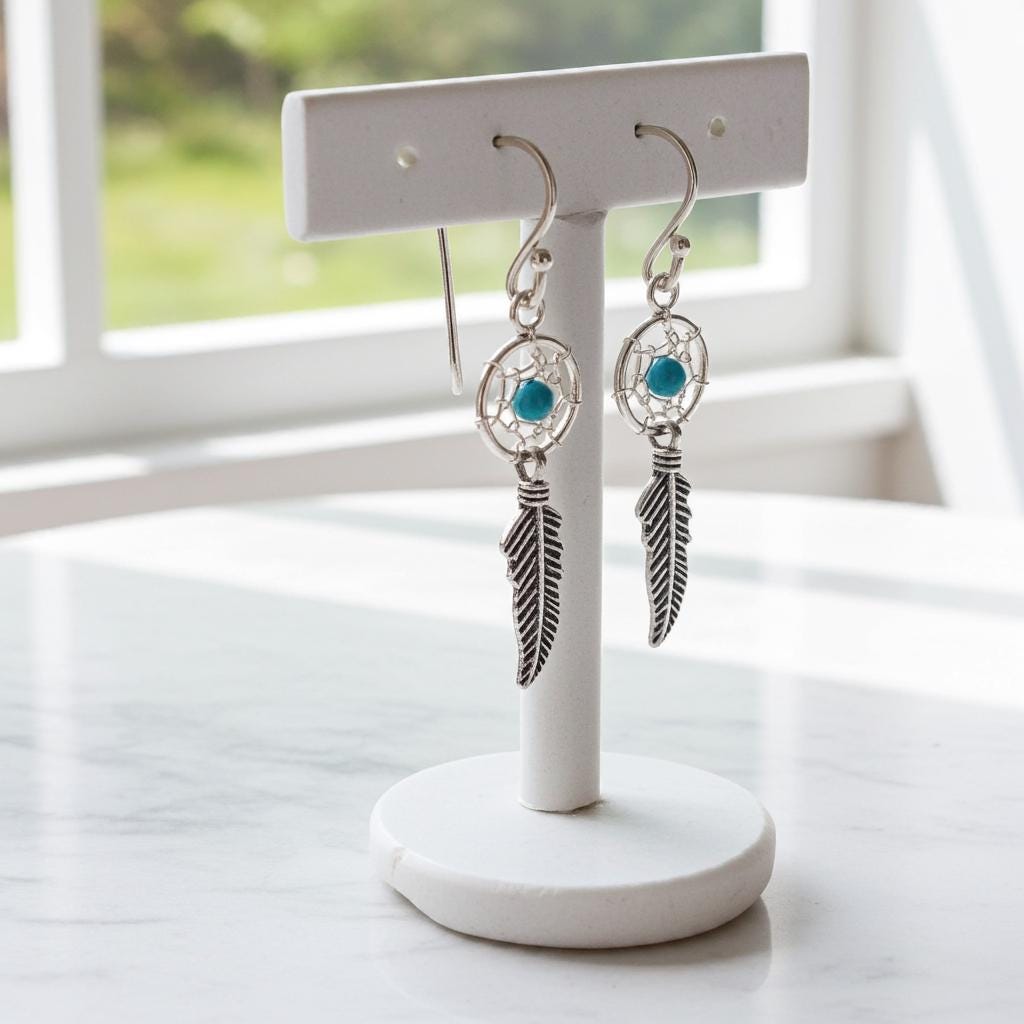 Dreamcatcher Feather Earrings