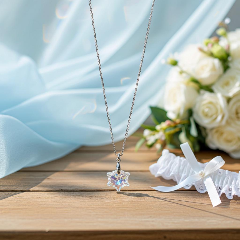 Crystal Snowflake Necklace - Sterling Silver Winter Pendant