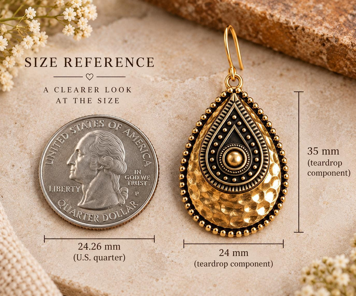 Southwest Teardrop Dangles – Antique Bronze, Desert-Inspired Artisan Jewelry, Rustic Western Style