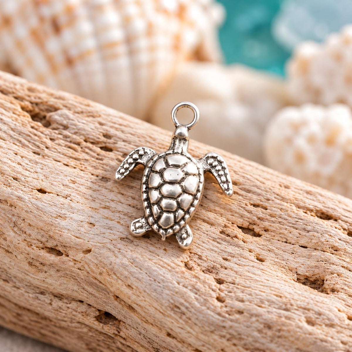 Antique Silver Sea Turtle Necklace – Minimal Coastal Everyday Jewelry